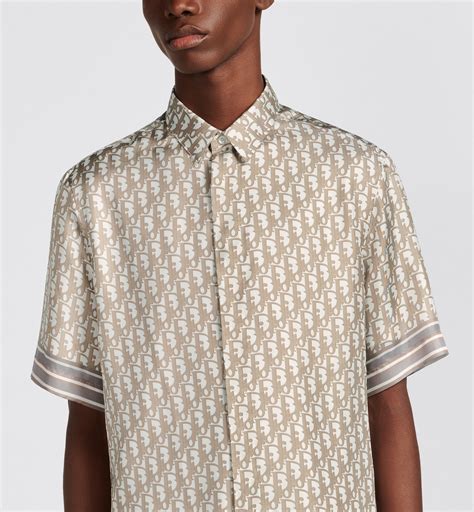 Multicolored Dior Oblique Silk Twill Short Sleeve Shirt